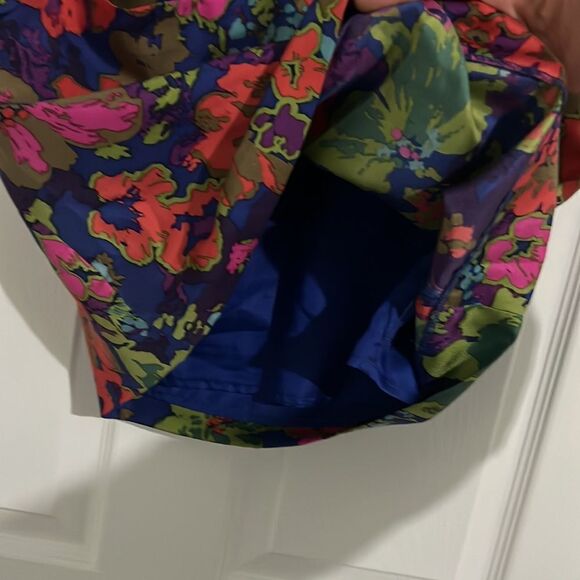J crew 100% silk mini dress multicolored flowered Sz. 0 - Picture 6 of 11
